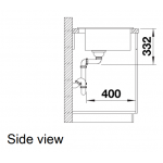 Blanco NAYA 45 花崗岩石廚房昇盤 (火岩灰色 Volcano Grey)