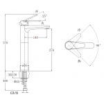 Walrus WR-501303 PENNINES 鍍鉻高身面盆龍頭