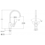 Walrus WR-500905-CP ETON 鍍鉻廚盆龍頭