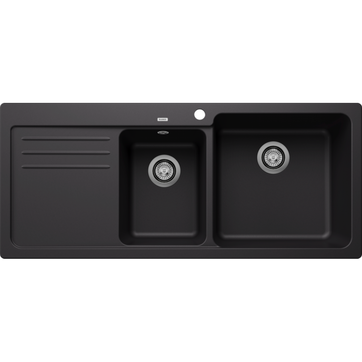 Blanco NAYA 8S 花崗岩石廚房右雙盆昇盤 (黑色 Black)