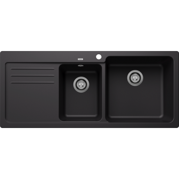 Blanco NAYA 8S 花崗岩石廚房右雙盆昇盤 (黑色 Black)