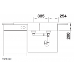 Blanco NAYA 8S 花崗岩石廚房右雙盆昇盤 (黑色 Black)