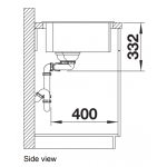 Blanco NAYA 8S 花崗岩石廚房右雙盆昇盤 (黑色 Black)