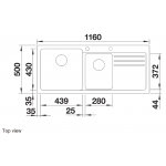 Blanco NAYA 8S 火岩灰色廚房左雙盆星盆 (深碗/德國製造)