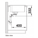 Blanco NAYA 8S 火岩灰色廚房左雙盆星盆 (深碗/德國製造)