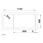 Blanco NAYA 8S 德國製左雙盆廚房水槽 (黑色)