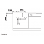 Blanco NAYA 8S 德國製左雙盆廚房水槽 (黑色)