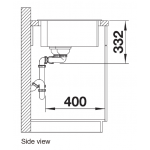 Blanco NAYA 8S 德國製左雙盆廚房水槽 (黑色)