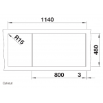 Blanco NAYA 8S 德國製左雙盆廚房水槽 (咖啡色)