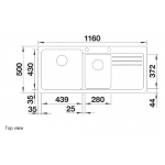 BLANCO NAYA 8 S 花崗岩雙槽鋅盤 (岩灰色) - 德國製造 | 200mm盆深