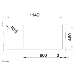 BLANCO NAYA 8 S 花崗岩雙槽鋅盤 (岩灰色) - 德國製造 | 200mm盆深