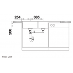 BLANCO NAYA 8 S (519654) 花崗岩合成雙槽鋅盤 (碳灰色，附瀝水板)
