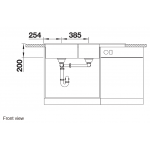 BLANCO NAYA 8 S(519657) 花崗岩雙槽鋅盤 - 80cm櫃用 白色