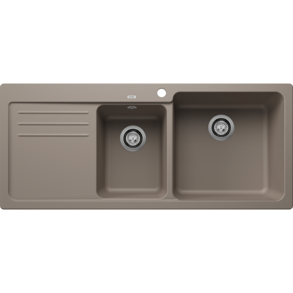 Blanco NAYA 8S 花崗岩石廚房右雙盆昇盤 (巧克力色 Tartufo)