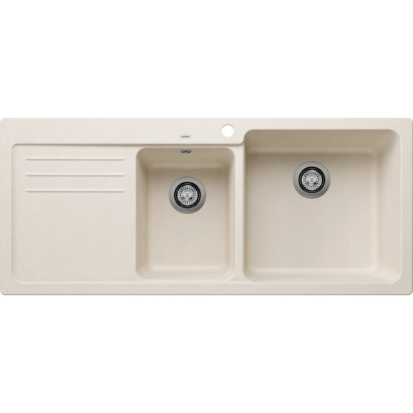 Blanco NAYA 8S 花崗岩石廚房右雙盆昇盤 (米雅白色 Soft White)