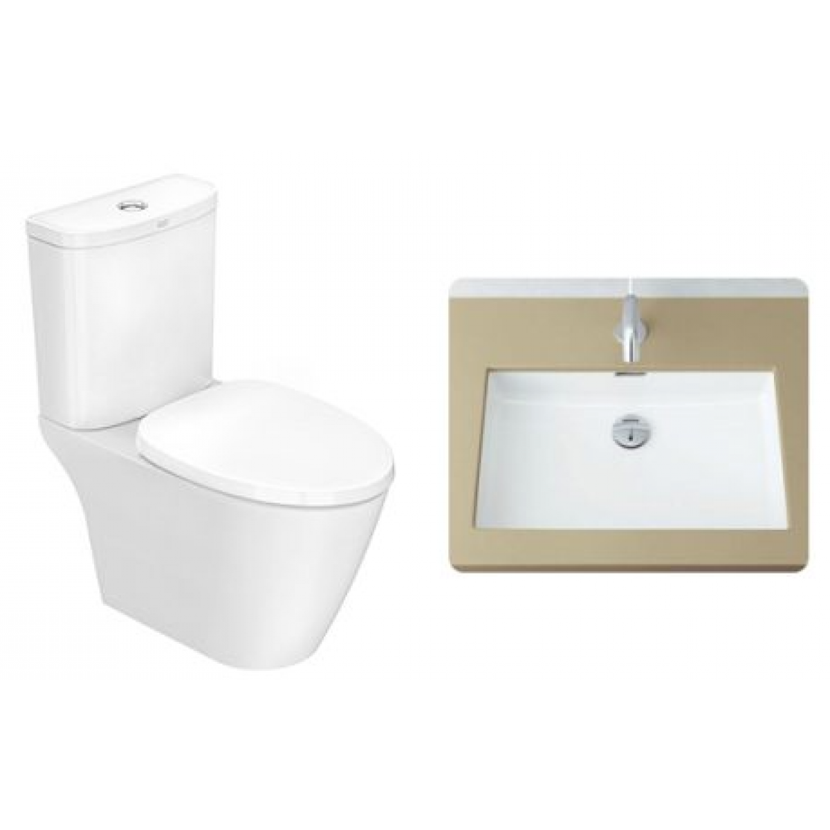 Inax Compact Codie 自由咀座廁連檯底面盆套裝 (超親水抗污)