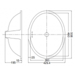 Kohler K-97012T-0 CHALICE 18吋 橢圓形檯下式面盆 - 寬敞洗滌，光滑易潔