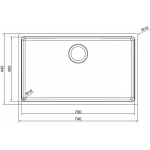Franke FEX-110-70 不銹鋼單昇盆 (檯面/檯底安裝)