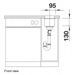Blanco Subline 160-U 廚房台下單星盆 (巧克力色/隱形溢水口)