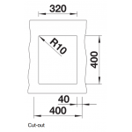 Blanco Subline 320-U 廚房台下單星盆 (火岩灰色/隱形溢水口)