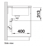 Blanco Subline 320-U 廚房台下單星盆 (火岩灰色/隱形溢水口)