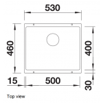 Blanco Subline 500-U 廚房台下單星盆 (米雅白色/隱形溢水口)
