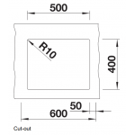 Blanco Subline 500-U 廚房台下單星盆 (米雅白色/隱形溢水口)