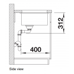 Blanco Subline 500-U 廚房台下單星盆 (米雅白色/隱形溢水口)