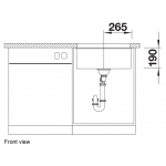 Blanco Subline 500-U 廚房台下單星盆 (米雅白色/隱形溢水口)