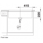 Blanco Subline 800-U 廚房台下單星盆 (火岩灰色/隱形溢水口)