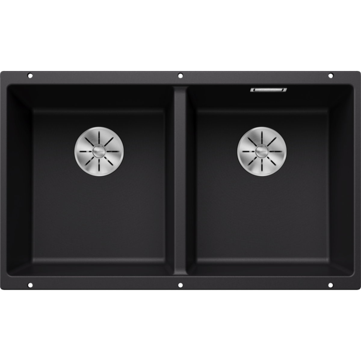 Blanco Subline 350/350-U 廚房台下雙星盆 (黑色/隱形溢水口)