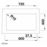 Blanco Subline 350/350-U 廚房台下雙星盆 (咖啡色/隱形溢水口)