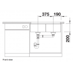 Blanco Subline 350/350-U 廚房台下雙星盆 (咖啡色/隱形溢水口)