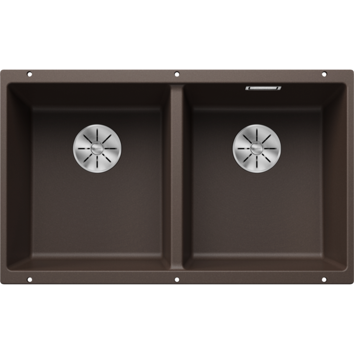 Blanco Subline 350/350-U 廚房台下雙星盆 (咖啡色/隱形溢水口)