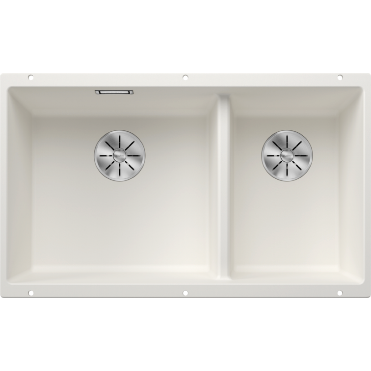 Blanco Subline 430/270-U 廚房台下雙星盆 (白色/一體式安裝/隱形溢水口)