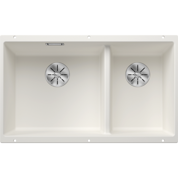 Blanco Subline 430/270-U 廚房台下雙星盆 (白色/一體式安裝/隱形溢水口)