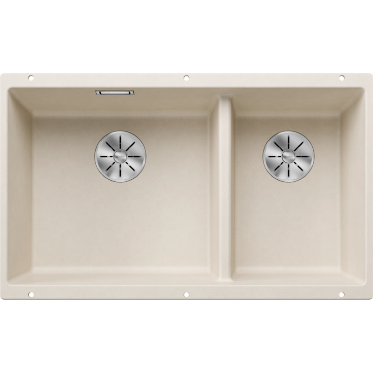 Blanco Subline 430/270-U 廚房台下雙星盆 (米雅白色/一體式安裝/隱形溢水口)