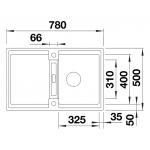 Blanco 527585 Adira 45 S 花崗岩廚房昇盤 (黑色)