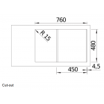 Blanco 527585 Adira 45 S 花崗岩廚房昇盤 (黑色)