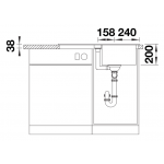 Blanco 527585 Adira 45 S 花崗岩廚房昇盤 (黑色)