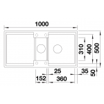Blanco 527603 Adira 6 S 花崗岩廚房昇盤 (炭石灰色)