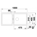 Blanco 527618 Adira XL 6 S 花崗岩廚房昇盤 (瀝青色)