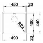 Blanco 522963 Andano 450-U 不鏽鋼廚房昇盤