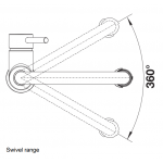 Blanco 527731 Catris-S Flexo 拉出式水龍頭 (緞紋暗鋼)