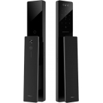 Moorgen T5+系列 Swarovski 黑色水晶按鈕貓眼智能門鎖 (把手: 雲母黑+寶石灰)