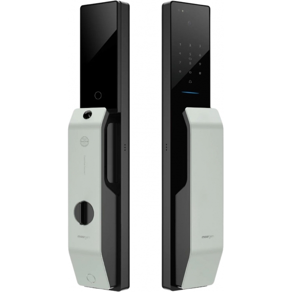 Moorgen T9系列 Swarovski 水晶按鈕 貓眼智能電子門鎖 (暖白)