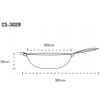 Concorde 匡橋 CS-3028 30厘米 縣浮鑊 (單手柄)