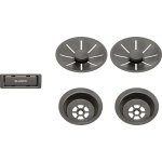 Blanco 206901 InFino 排水口 雙套裝 (緞紋暗鋼 Satin Dark Steel)