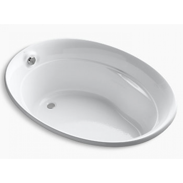 Kohler Serif™ K-1183T-0 1.5米嵌入式壓克力浴缸：橢圓形設計、防滑圖案、276L容量