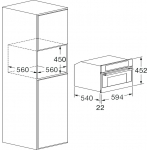 Fulgor Plano FCMO 4510 TEM X 45厘米 34公升 嵌入式微波爐
